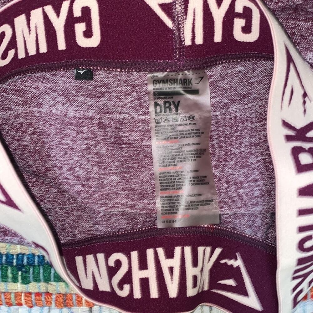 GYMSHARK FLEX LEGGINGS womens size small pink and purple - Picture 7 of 7